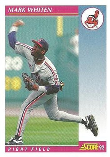 #587 Mark Whiten - Cleveland Indians - 1992 Score Baseball