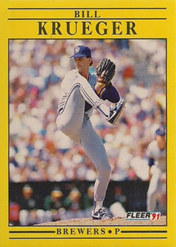 #588 Bill Krueger - Milwaukee Brewers - 1991 Fleer Baseball
