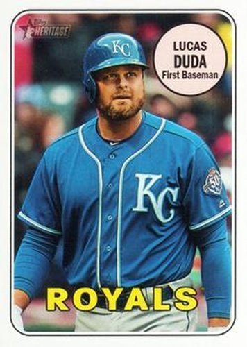 #588 Lucas Duda - Kansas City Royals - 2018 Topps Heritage Baseball