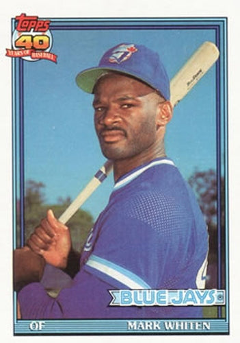 #588 Mark Whiten - Toronto Blue Jays - 1991 Topps Baseball