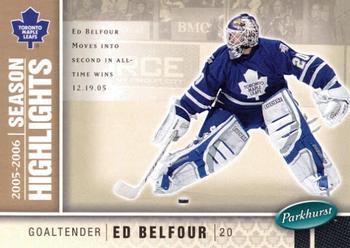 #589 Ed Belfour - Toronto Maple Leafs - 2005-06 Parkhurst Hockey