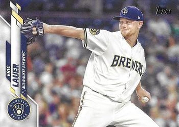 #589 Eric Lauer - Milwaukee Brewers - 2020 Topps Baseball