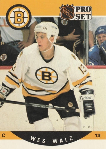 #589 Wes Walz - Boston Bruins - 1990-91 Pro Set Hockey