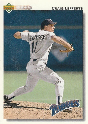 #589 Craig Lefferts - San Diego Padres - 1992 Upper Deck Baseball