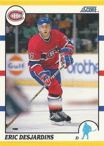 #58T Eric Desjardins - Montreal Canadiens - 1990-91 Score Rookie and Traded Hockey