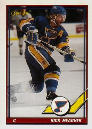 #58 Rick Meagher - St. Louis Blues - 1991-92 O-Pee-Chee Hockey