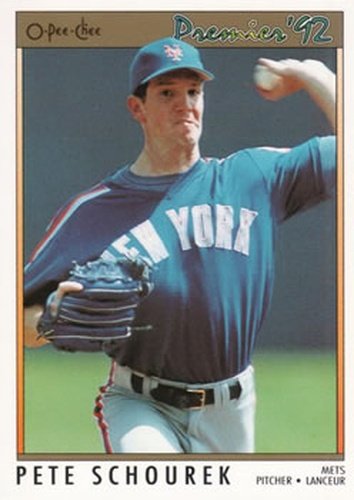 #58 Pete Schourek - New York Mets - 1992 O-Pee-Chee Premier Baseball