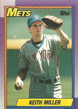 #58 Keith Miller - New York Mets - 1990 O-Pee-Chee Baseball