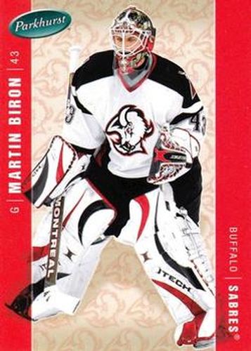 #58 Martin Biron - Buffalo Sabres - 2005-06 Parkhurst Hockey