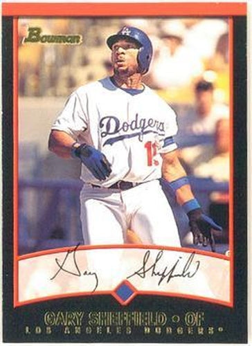 #58 Gary Sheffield - Los Angeles Dodgers - 2001 Bowman Baseball