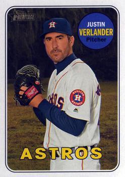 #58 Justin Verlander - Houston Astros - 2018 Topps Heritage Baseball
