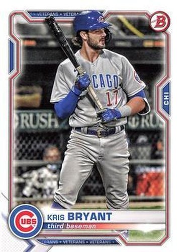 #58 Kris Bryant - Chicago Cubs - 2021 Bowman Baseball