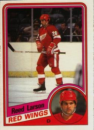 #58 Reed Larson - Detroit Red Wings - 1984-85 O-Pee-Chee Hockey