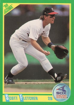 #58 Scott Fletcher - Chicago White Sox - 1990 Score Baseball
