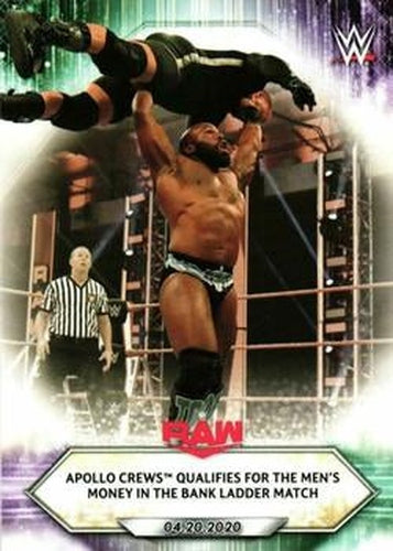 #58 Apollo Crews Qualifies for the Men's Money in the Bank Ladder Match - 2021 Topps WWE Wrestling