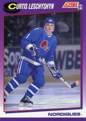 #58 Curtis Leschyshyn - Quebec Nordiques - 1991-92 Score American Hockey