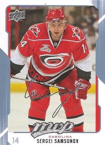 #58 Sergei Samsonov - Carolina Hurricanes - 2008-09 Upper Deck MVP Hockey