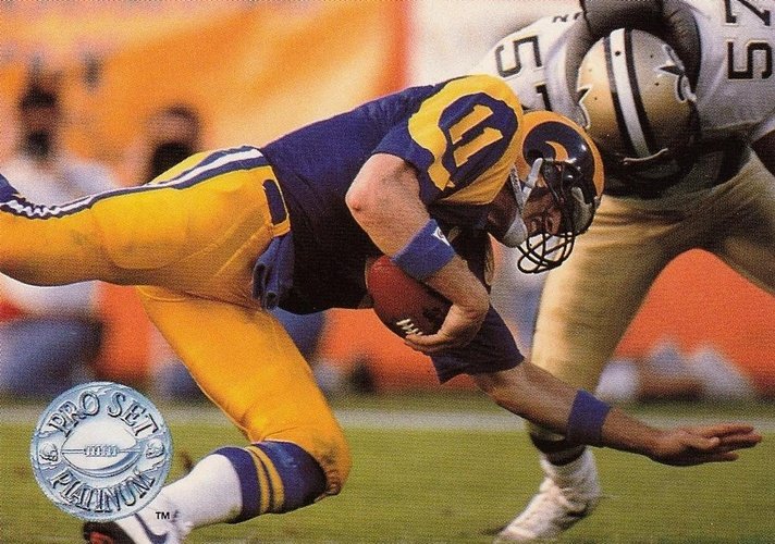 #58 Jim Everett - Los Angeles Rams - 1991 Pro Set Platinum Football