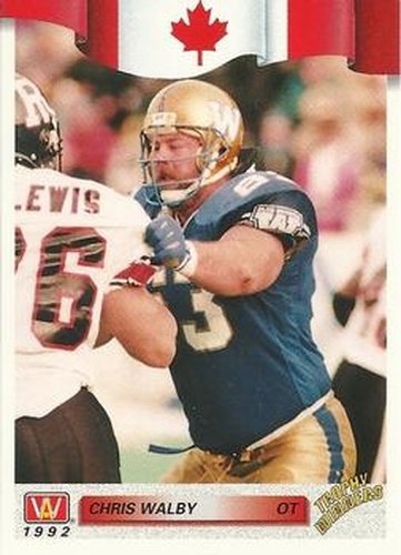 #58 Chris Walby - Winnipeg Blue Bombers - 1992 All World CFL Football