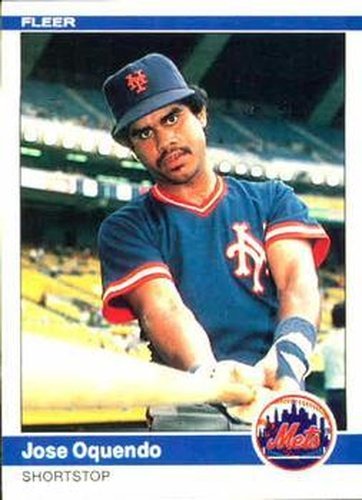 #592 Jose Oquendo - New York Mets - 1984 Fleer Baseball