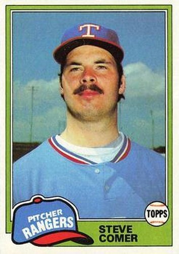 #592 Steve Comer - Texas Rangers - 1981 Topps Baseball