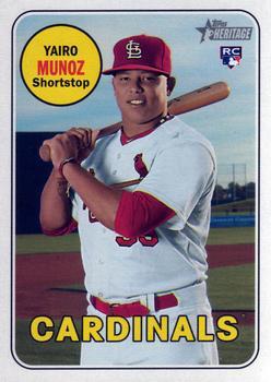 #592 Yairo Munoz - St. Louis Cardinals - 2018 Topps Heritage Baseball