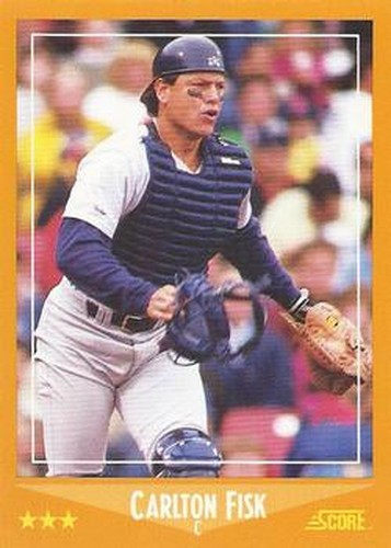 #592 Carlton Fisk - Chicago White Sox - 1988 Score Baseball