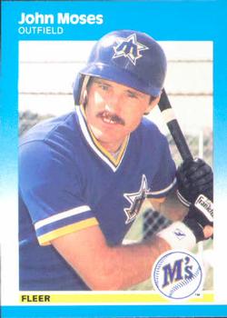 #592 John Moses - Seattle Mariners - 1987 Fleer Baseball