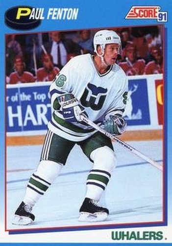 #593 Paul Fenton - Hartford Whalers - 1991-92 Score Canadian Bilingual Hockey