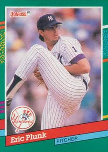 #593 Eric Plunk - New York Yankees - 1991 Donruss Baseball