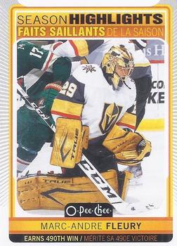 #593 Marc-Andre Fleury - Vegas Golden Knights - 2021-22 O-Pee-Chee Hockey
