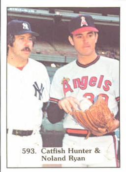 #593a Catfish Hunter / Nolan Ryan - New York Yankees / California Angels - 1976 SSPC Baseball