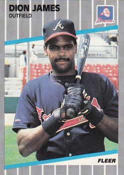 #594 Dion James - Atlanta Braves - 1989 Fleer Baseball