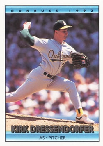 #594 Kirk Dressendorfer - Oakland Athletics - 1992 Donruss Baseball