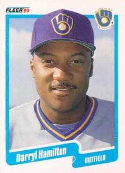 #325 Darryl Hamilton - Milwaukee Brewers - 1990 Fleer Canadian Baseball