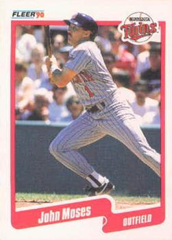 #381 John Moses - Minnesota Twins - 1990 Fleer Canadian Baseball