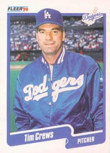 #390 Tim Crews - Los Angeles Dodgers - 1990 Fleer Canadian Baseball