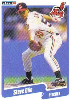#499 Steve Olin - Cleveland Indians - 1990 Fleer Canadian Baseball