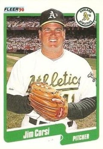 #4 Jim Corsi - Oakland Athletics - 1990 Fleer Canadian Baseball