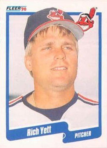 #504 Rich Yett - Cleveland Indians - 1990 Fleer Canadian Baseball