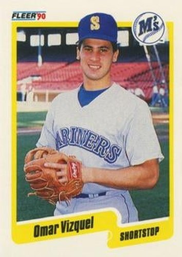 #528 Omar Vizquel - Seattle Mariners - 1990 Fleer Canadian Baseball