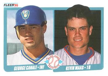 #641 George Canale / Kevin Maas - Milwaukee Brewers / New York Yankees - 1990 Fleer Canadian Baseball