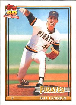 #595 Bill Landrum - Pittsburgh Pirates - 1991 O-Pee-Chee Baseball