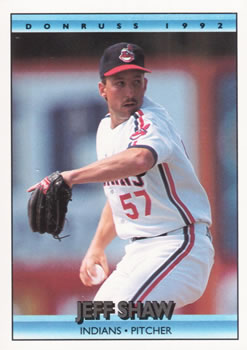 #595 Jeff Shaw - Cleveland Indians - 1992 Donruss Baseball