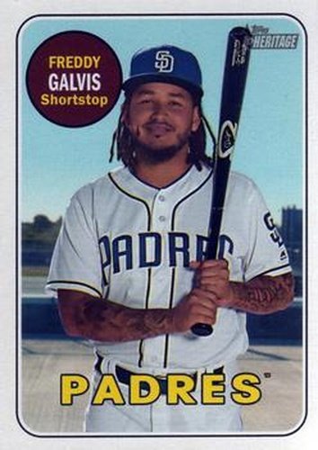 #595 Freddy Galvis - San Diego Padres - 2018 Topps Heritage Baseball