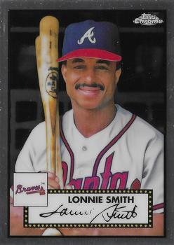 #595 Lonnie Smith - Atlanta Braves - 2021 Topps Chrome Platinum Anniversary Baseball