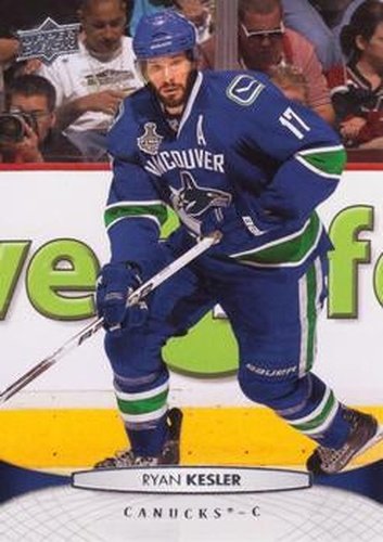 #16 Ryan Kesler - Vancouver Canucks - 2011-12 Upper Deck Hockey