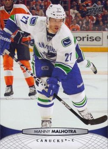 #273 Manny Malhotra - Vancouver Canucks - 2011-12 Upper Deck Hockey