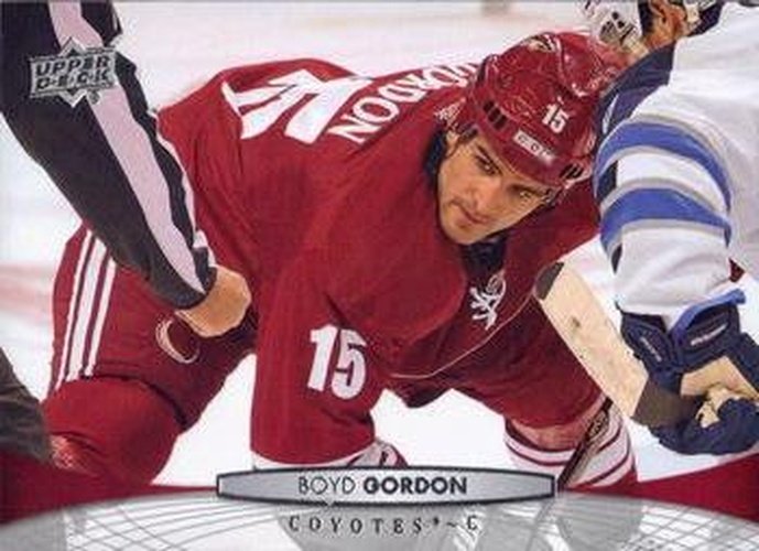 #313 Boyd Gordon - Phoenix Coyotes - 2011-12 Upper Deck Hockey