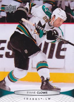 #45 Ryane Clowe - San Jose Sharks - 2011-12 Upper Deck Hockey